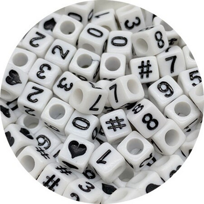 100 бр. Смесени акрилни мъниста с букви Азбука Цифрови разхлабени дистанционни мъниста за изработка на бижута Направи си сам ръчно изработена гривна Колие