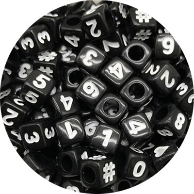 100 бр. Смесени акрилни мъниста с букви Азбука Цифрови разхлабени дистанционни мъниста за изработка на бижута Направи си сам ръчно изработена гривна Колие