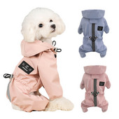 Светлоотразителни кучета Дъждобран Якета за кученце Котка Водоустойчиво палто с качулка Дишащо четирикрако облекло за домашни кучета Горно облекло за чихуахуа