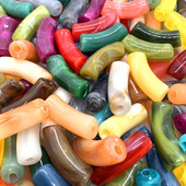 10 ks 35x14mm akrylové korálky, rúrkové korálky, voľné rozpery, plastové zakrivené korálky s rezancami na výrobu náramkov, šperkov, remeselných potrieb