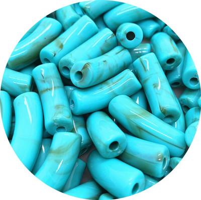 10 ks 35x14mm akrylové korálky, rúrkové korálky, voľné rozpery, plastové zakrivené korálky s rezancami na výrobu náramkov, šperkov, remeselných potrieb