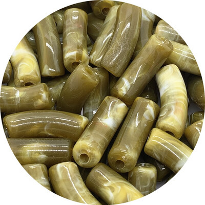 10 ks 35x14mm akrylové korálky, rúrkové korálky, voľné rozpery, plastové zakrivené korálky s rezancami na výrobu náramkov, šperkov, remeselných potrieb