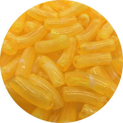 10 ks 35x14mm akrylové korálky, rúrkové korálky, voľné rozpery, plastové zakrivené korálky s rezancami na výrobu náramkov, šperkov, remeselných potrieb