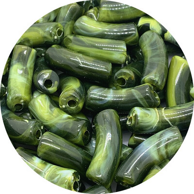 10 ks 35x14mm akrylové korálky, rúrkové korálky, voľné rozpery, plastové zakrivené korálky s rezancami na výrobu náramkov, šperkov, remeselných potrieb