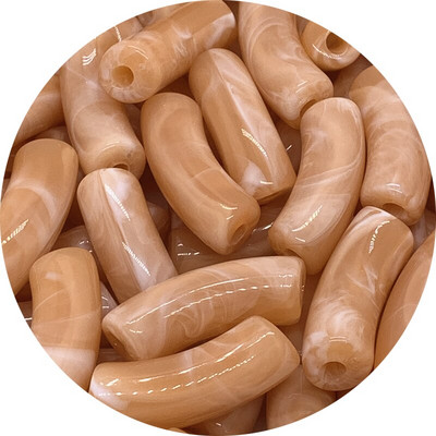 10 ks 35x14mm akrylové korálky, rúrkové korálky, voľné rozpery, plastové zakrivené korálky s rezancami na výrobu náramkov, šperkov, remeselných potrieb