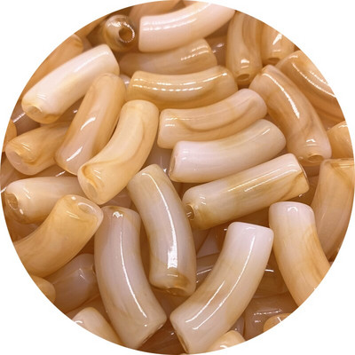 10 ks 35x14mm akrylové korálky, rúrkové korálky, voľné rozpery, plastové zakrivené korálky s rezancami na výrobu náramkov, šperkov, remeselných potrieb