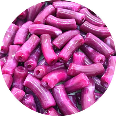10 ks 35x14mm akrylové korálky, rúrkové korálky, voľné rozpery, plastové zakrivené korálky s rezancami na výrobu náramkov, šperkov, remeselných potrieb