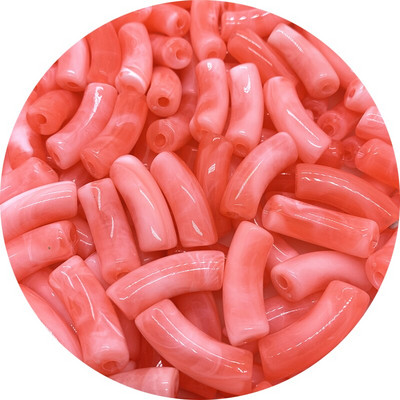 10 ks 35x14mm akrylové korálky, rúrkové korálky, voľné rozpery, plastové zakrivené korálky s rezancami na výrobu náramkov, šperkov, remeselných potrieb