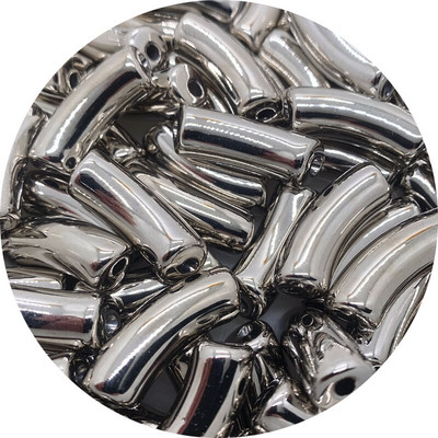 10 ks 35x14mm akrylové korálky, rúrkové korálky, voľné rozpery, plastové zakrivené korálky s rezancami na výrobu náramkov, šperkov, remeselných potrieb