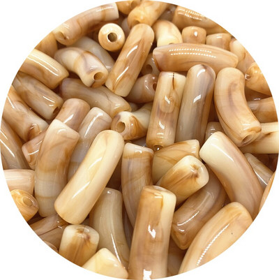 10 ks 35x14mm akrylové korálky, rúrkové korálky, voľné rozpery, plastové zakrivené korálky s rezancami na výrobu náramkov, šperkov, remeselných potrieb