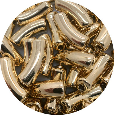 10 ks 35x14mm akrylové korálky, rúrkové korálky, voľné rozpery, plastové zakrivené korálky s rezancami na výrobu náramkov, šperkov, remeselných potrieb