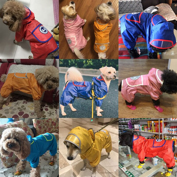 Водоустойчив дъждобран за домашни кучета Плътни дрехи за кучета за малки кучета Чихуахуа йорки Дъждо палто Кученце Гащеризон за кучета Дрехи за домашни любимци