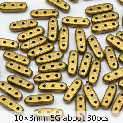 Sklenené korálky Taidian 8*5 mm, lesklé, české, nevyblednuté, pre ručné práce, výrobu šperkov, 5 gramov, približne 30 ks