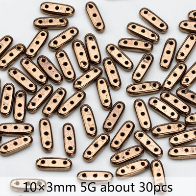 Sklenené korálky Taidian 8*5 mm, lesklé, české, nevyblednuté, pre ručné práce, výrobu šperkov, 5 gramov, približne 30 ks