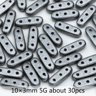 Sklenené korálky Taidian 8*5 mm, lesklé, české, nevyblednuté, pre ručné práce, výrobu šperkov, 5 gramov, približne 30 ks