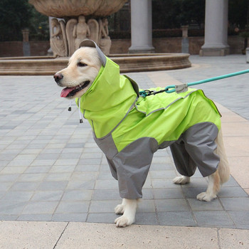 Αδιάβροχο για κατοικίδια 4 πόδια αδιάβροχα ρούχα για σκύλους Αδιάβροχο μπουφάν Αδιάβροχο φόρεμα με κουκούλα για μικρά, μεσαία μεγάλα σκυλιά κατοικίδιων ζώων, αδιάβροχο παλτό