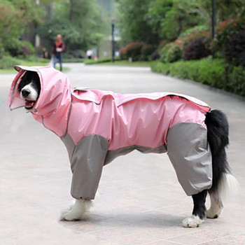 Αδιάβροχο για κατοικίδια 4 πόδια αδιάβροχα ρούχα για σκύλους Αδιάβροχο μπουφάν Αδιάβροχο φόρεμα με κουκούλα για μικρά, μεσαία μεγάλα σκυλιά κατοικίδιων ζώων, αδιάβροχο παλτό
