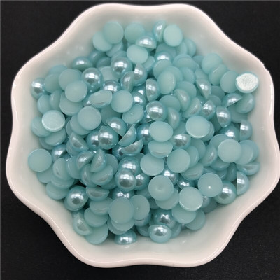 4mm 6mm 8mm 10mm pērļu imitācijas akrila krelles plakanas aizmugures albuma krelles juvelierizstrādājumiem Amatniecības pērles apģērbu aksesuāri