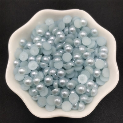 4mm 6mm 8mm 10mm pērļu imitācijas akrila krelles plakanas aizmugures albuma krelles juvelierizstrādājumiem Amatniecības pērles apģērbu aksesuāri