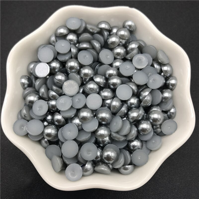 4mm 6mm 8mm 10mm pērļu imitācijas akrila krelles plakanas aizmugures albuma krelles juvelierizstrādājumiem Amatniecības pērles apģērbu aksesuāri