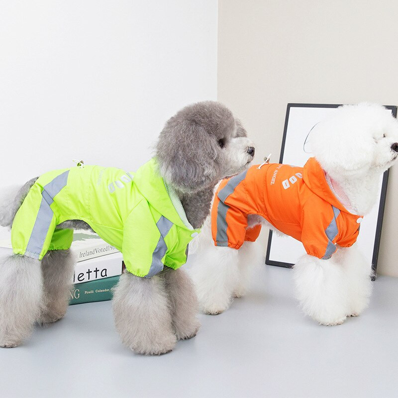 Kišni kaput za pse, kombinezon, reflektirajući kišni kaput s kapuljačom, vodootporna jakna, kišna odjeća, kapuljača, odjeća za male pse, oprema za kućne ljubimce na otvorenom