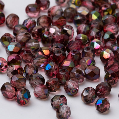 Taidian Čekijos ugniai poliruoti stiklo karoliukai jujubes formos rankų darbo amatų dovana, nacionalinis stilius 4mm 3/5 gramai / maišelis