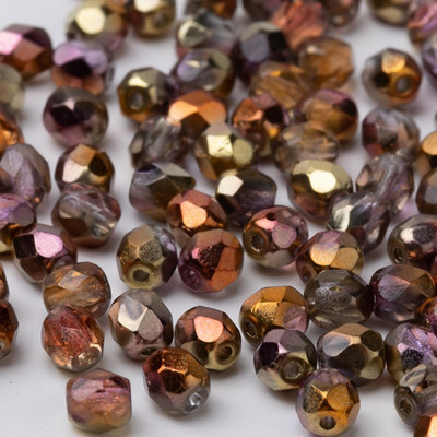 Taidian Čekijos ugniai poliruoti stiklo karoliukai jujubes formos rankų darbo amatų dovana, nacionalinis stilius 4mm 3/5 gramai / maišelis