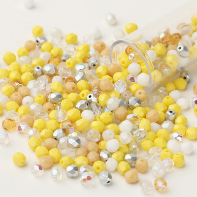 Taidian Čekijos ugniai poliruoti stiklo karoliukai jujubes formos rankų darbo amatų dovana, nacionalinis stilius 4mm 3/5 gramai / maišelis