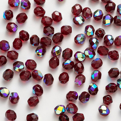 Taidian Čekijos ugniai poliruoti stiklo karoliukai jujubes formos rankų darbo amatų dovana, nacionalinis stilius 4mm 3/5 gramai / maišelis