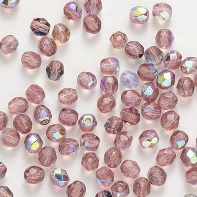 Taidian Čekijos ugniai poliruoti stiklo karoliukai jujubes formos rankų darbo amatų dovana, nacionalinis stilius 4mm 3/5 gramai / maišelis