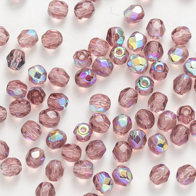 Taidian Čekijos ugniai poliruoti stiklo karoliukai jujubes formos rankų darbo amatų dovana, nacionalinis stilius 4mm 3/5 gramai / maišelis