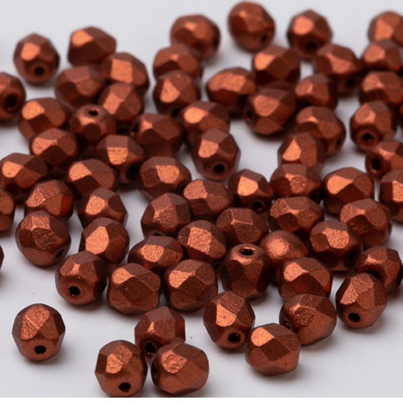 Taidian Čekijos ugniai poliruoti stiklo karoliukai jujubes formos rankų darbo amatų dovana, nacionalinis stilius 4mm 3/5 gramai / maišelis