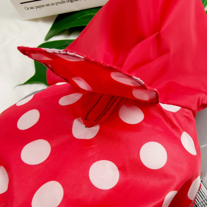 Pelernă de ploaie pentru câini de companie minunată cu buline îmbrăcăminte de ploaie pentru animale de companie, cu cordon reglabil, haină impermeabilă pentru câine, mantie de siguranță pentru câine pentru Yorkshire Terrier