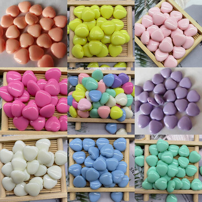 50p 8/12/14mm farebné akrylové korálky v tvare srdca, voľné korálky v tvare cukríkov, šperky, korálky na DIY remeslá, náramky, náhrdelníky, výrobu šperkov, detská hračka