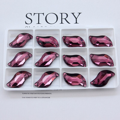 Sve veličine Sve boje ab s oblik ušivanje na vještački dijamant staklo kristalno šivanje ravni naslon 2 rupe 6*12 10*20 14*30 za ukrašavanje haljine