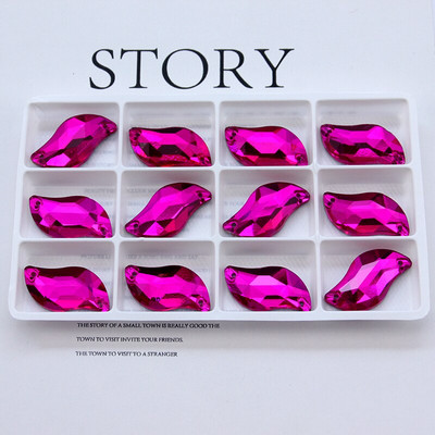 Sve veličine Sve boje ab s oblik ušivanje na vještački dijamant staklo kristalno šivanje ravni naslon 2 rupe 6*12 10*20 14*30 za ukrašavanje haljine