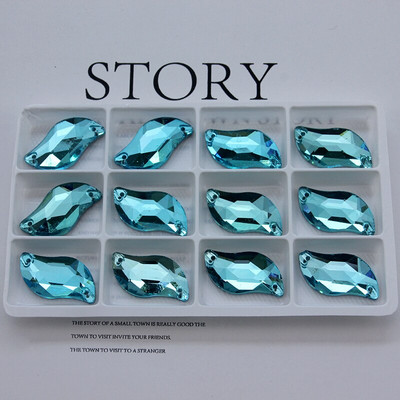 Sve veličine Sve boje ab s oblik ušivanje na vještački dijamant staklo kristalno šivanje ravni naslon 2 rupe 6*12 10*20 14*30 za ukrašavanje haljine