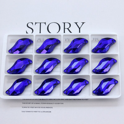 Sve veličine Sve boje ab s oblik ušivanje na vještački dijamant staklo kristalno šivanje ravni naslon 2 rupe 6*12 10*20 14*30 za ukrašavanje haljine