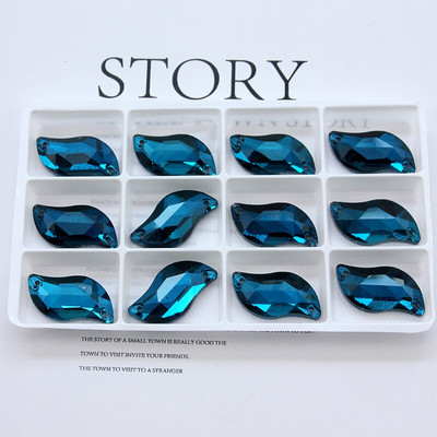 Sve veličine Sve boje ab s oblik ušivanje na vještački dijamant staklo kristalno šivanje ravni naslon 2 rupe 6*12 10*20 14*30 za ukrašavanje haljine