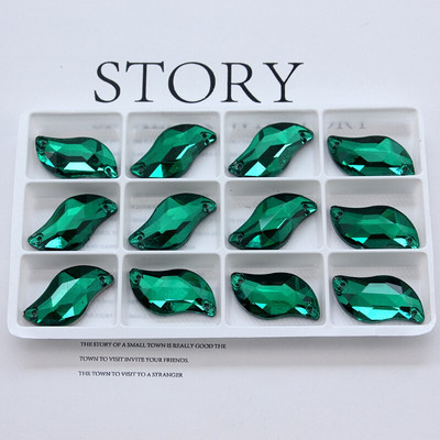 Sve veličine Sve boje ab s oblik ušivanje na vještački dijamant staklo kristalno šivanje ravni naslon 2 rupe 6*12 10*20 14*30 za ukrašavanje haljine