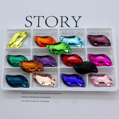 Sve veličine Sve boje ab s oblik ušivanje na vještački dijamant staklo kristalno šivanje ravni naslon 2 rupe 6*12 10*20 14*30 za ukrašavanje haljine