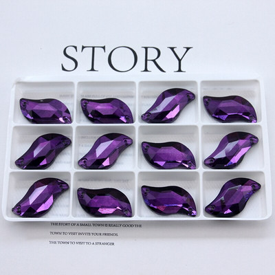 Sve veličine Sve boje ab s oblik ušivanje na vještački dijamant staklo kristalno šivanje ravni naslon 2 rupe 6*12 10*20 14*30 za ukrašavanje haljine