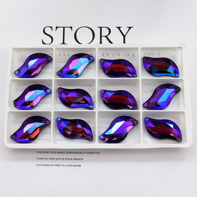 Sve veličine Sve boje ab s oblik ušivanje na vještački dijamant staklo kristalno šivanje ravni naslon 2 rupe 6*12 10*20 14*30 za ukrašavanje haljine