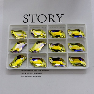 Sve veličine Sve boje ab s oblik ušivanje na vještački dijamant staklo kristalno šivanje ravni naslon 2 rupe 6*12 10*20 14*30 za ukrašavanje haljine