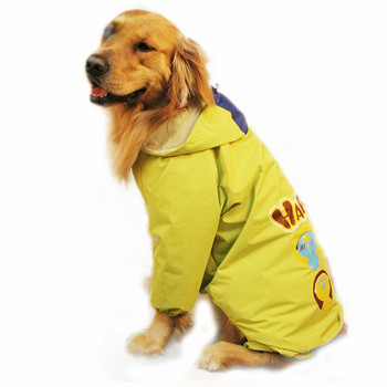 голдън ретривър лабрадор Дъждобран за кучета Водоустойчиво яке с качулка Дъждобран Анимационен гащеризон за големи кучета непромокаем perro