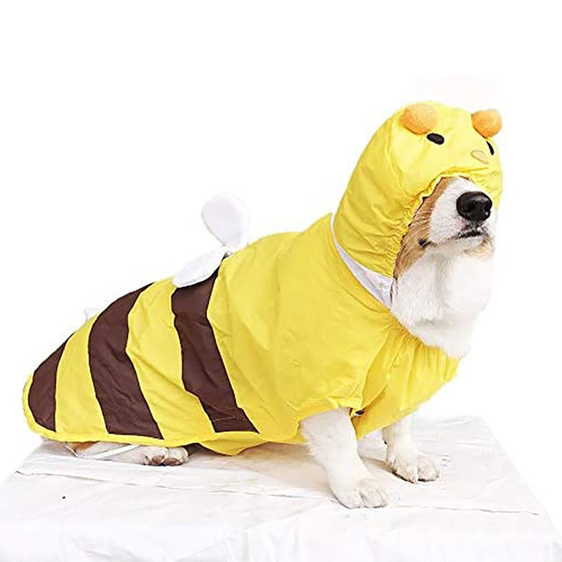 Αδιάβροχο για κατοικίδια για μεσαίου μεγέθους σκύλο Αδιάβροχο αδιάβροχο σχέδιο μελισσών Labrador Golden Retriever Husky Alaskan Shiba Inu Dog Raincoat