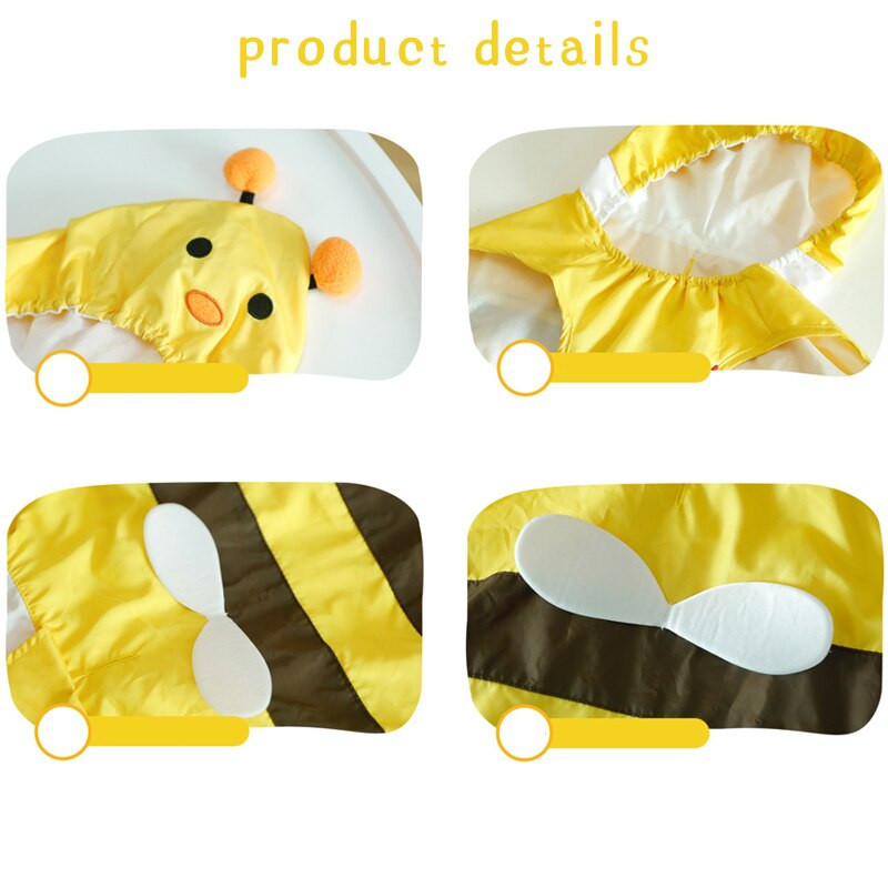 Αδιάβροχο για κατοικίδια για μεσαίου μεγέθους σκύλο Αδιάβροχο αδιάβροχο σχέδιο μελισσών Labrador Golden Retriever Husky Alaskan Shiba Inu Dog Raincoat