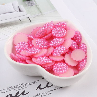 100 tk/partii Multi Size Fullstar Shape Craft ABS-vaigust lameda seljaga poolümmargused pärlid, lamedad väljalõigete albumi helmed 3 värvivaliku jaoks