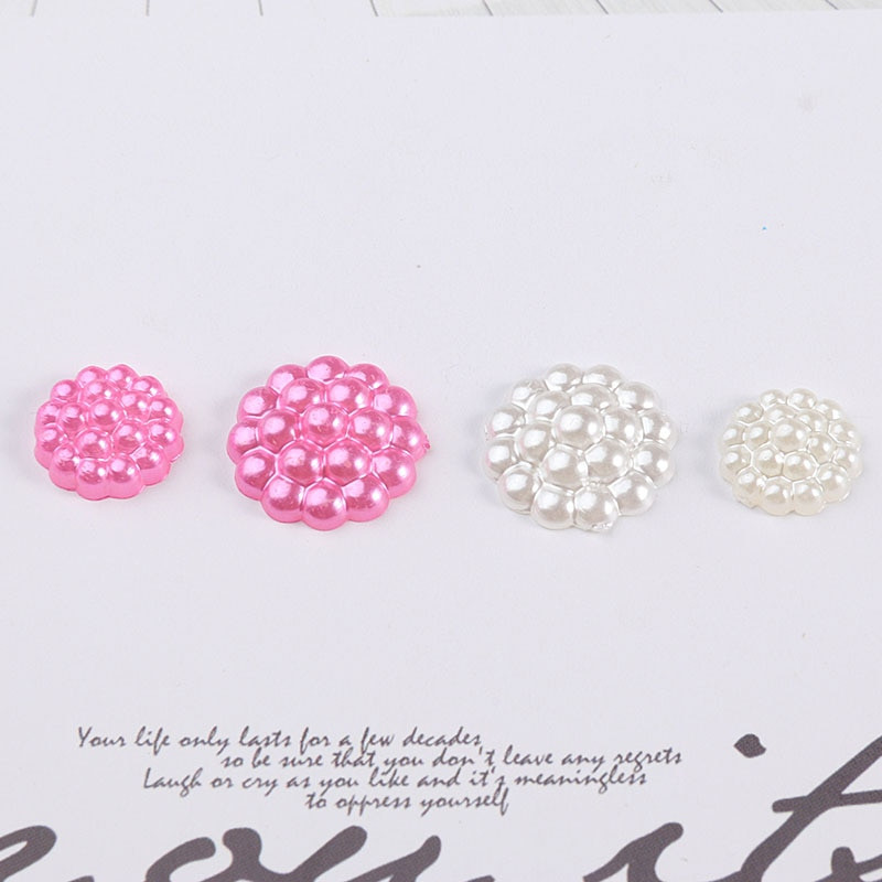 100 tk/partii Multi Size Fullstar Shape Craft ABS-vaigust lameda seljaga poolümmargused pärlid, lamedad väljalõigete albumi helmed 3 värvivaliku jaoks