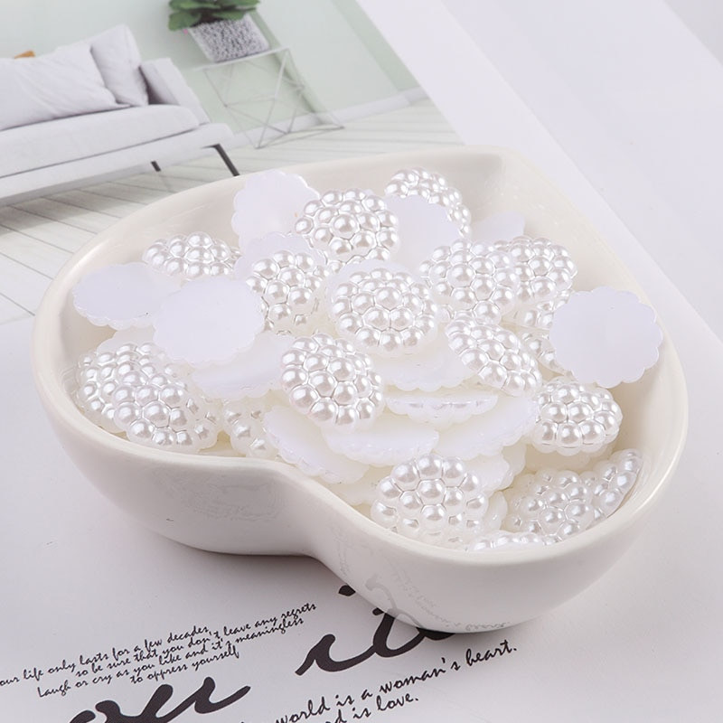 100 tk/partii Multi Size Fullstar Shape Craft ABS-vaigust lameda seljaga poolümmargused pärlid, lamedad väljalõigete albumi helmed 3 värvivaliku jaoks